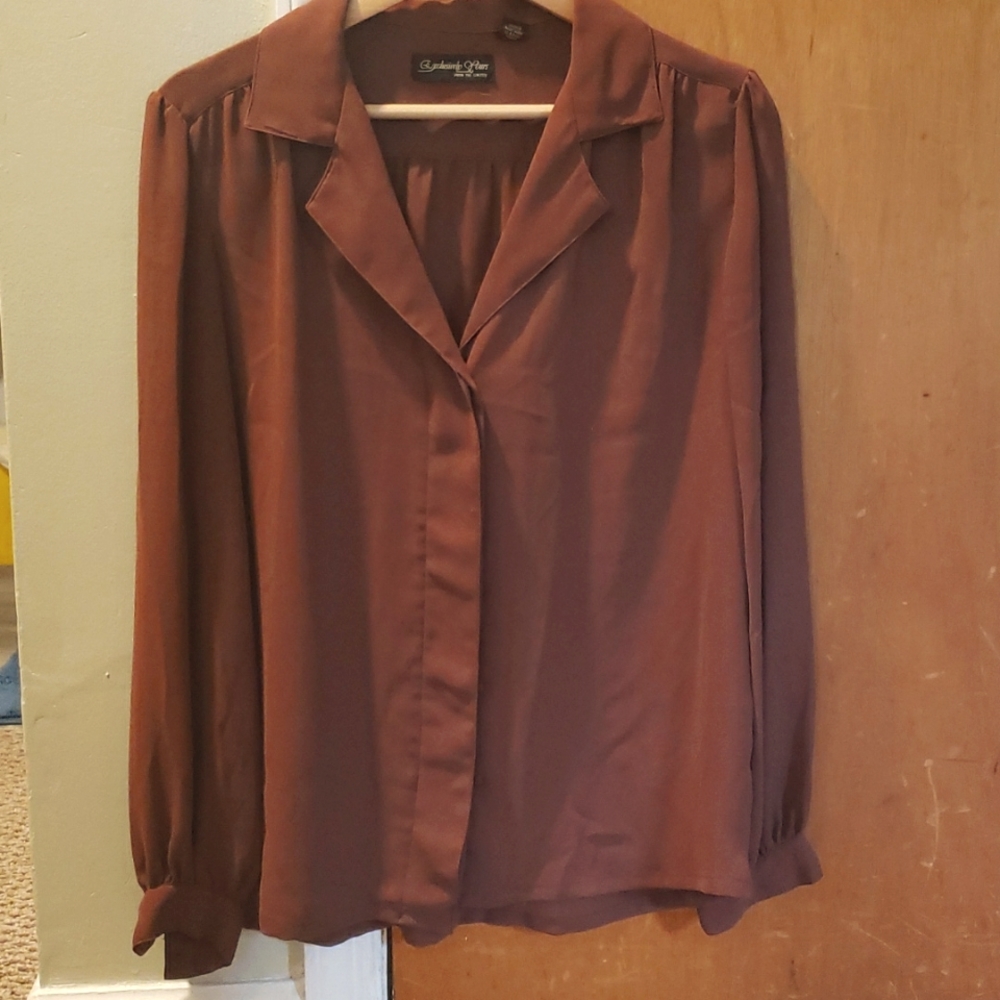 Exclusively Yours From the Limited  Women's 9 Blouse Terracota Brown